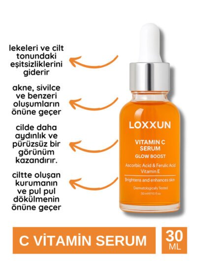 Vitamin C Serum Leke Karşıtı Aydınlatıcı, Canlı Parlak Ve Renk Eşitleyici, Vitamin B5 30 ml