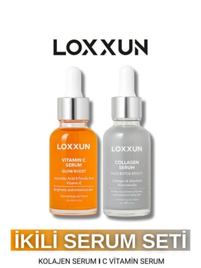 2li Set Kırışıklık Karşıtı Kolajen Serum & Vitamin C Serum Yaşlanma Karşıtı, Dolgunlaştırıcı, Sarkma